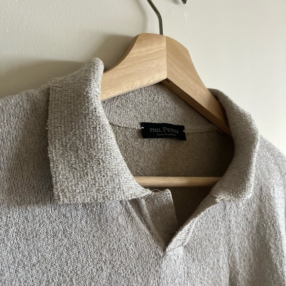 Phil Petter Australia Knit Collared Sweater Short-Sleeve Shirt - Picture 4 of 11
